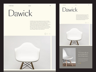 Forniture Website Template block chair flat forniture grid home minimal slider typography ui ux web design website