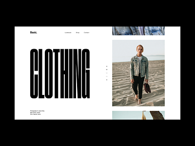 Fashion Website Slider clothing fashion grid hero interaction interface minimal promo slider style typography ui ux video web website
