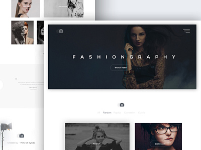 Photography clean design fashiongraphy landing page minimal design photography uiux web design