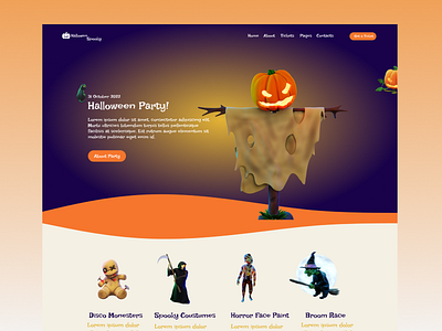 Halloween Party Landing Page