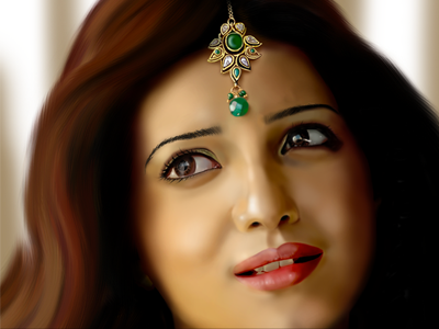 Samantha - Digital Painting chennai digital painting india photoshop portrait painting prabhakarang samantha ruth prabhu south india actress