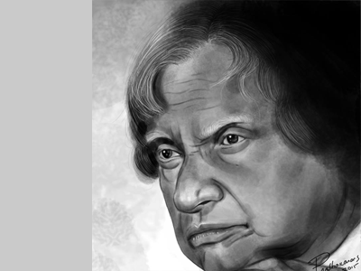 Digital Painting of Dr.Abdul Kalam abdul kalam design digital painting illustration photoshop portfolio