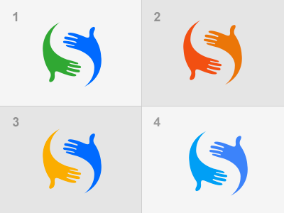 Logo Design for Support branding hand symbol hands together illustrator logo design photoshop support