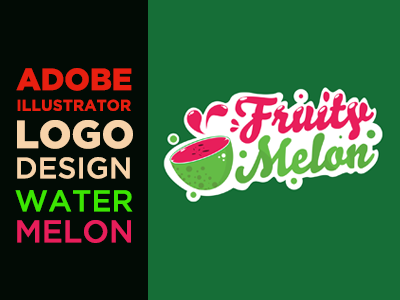 Design Process of Water Melon - Adobe Illustrator Logo Design adobe illustrator design process how to create illustrator tutorial logo design tutorial water melon