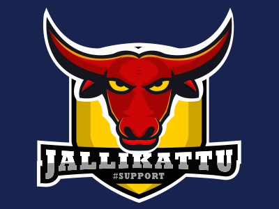 Jallikattu - Mascot Logo Design in Adobe Illustrator adobe illustrator jallikattu logo design mascot