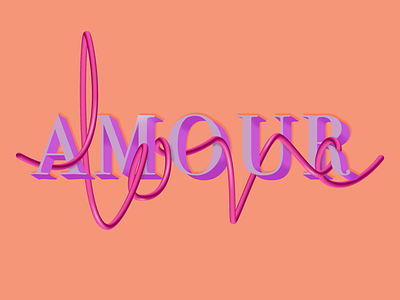 Amour amour illustrator love photoshop typography