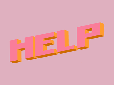 HELP help lettering typography