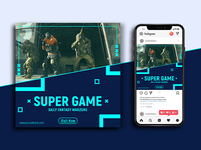 E - Sports Social Media Template - Call of Duty Post ads banner banner design call of duty call of duty post call of duty template design dribbble e sports esports game gaming instagram post media post social social media template top trend
