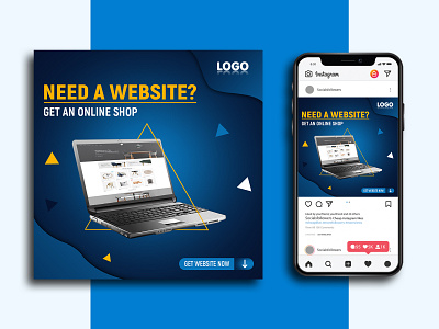 Website social media post design | Banner design