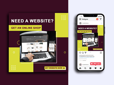 Website Social Media Post Template | Banner Template ads banner banner design branding design dribbble design facebook post flyer graphic design instagram post post social media social media post template web banner website website design website post website post design website template