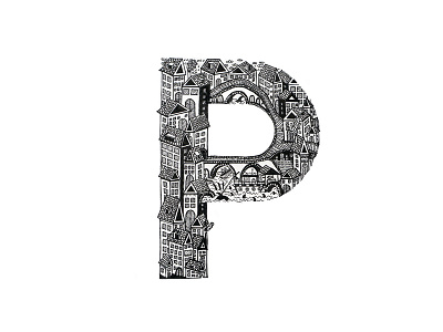 P black white black and white doodles fineliner geometric illustration handdrawn handmade home house illustration lettering lineart moving typo typography