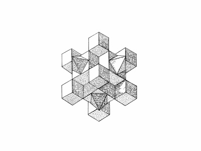 Cubical art black white black and white design doodles dotwork fineliner geometric geometric art geometric illustration geometrical shapes geometry handdrawn illustration lineart
