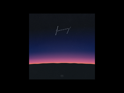 Faraway (TCI004) album cover cursive design gradient mixtape music playlist sunset