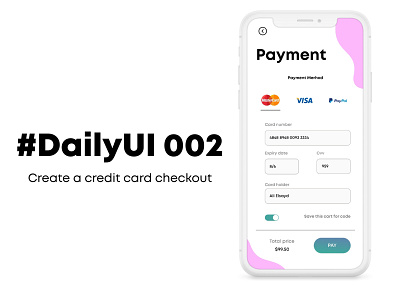 credit card checkout | Daily UI #002 002 app checkout credit card dailyui figma ui ux