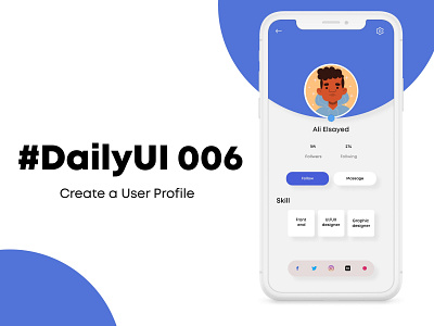 User Profile | Daily UI #002 app dailyui figma graphic design illustration ui user profile | daily ui 006 ux