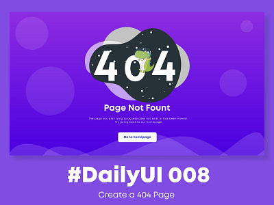 404 Page | Daily UI #008 008 404 404error 404page app dailyui figma graphic design illustration page ui ux