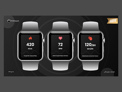 Health app on a smart watch health smart smart watch ui ux watch