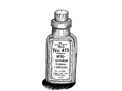 Little old pills bottle sketch bottle illustration line lineart pills sketch