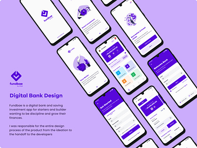Digital Bank Design (Fundbae) design ui uiux uiuxdesign