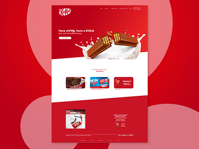 KitKat Homepage Redesign kitkat thirtyui ui design ui design challenge uiux uiuxdesign