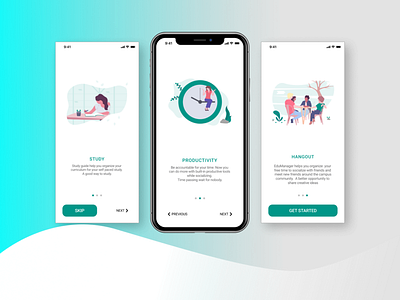 On-Boarding Screen illustration iphone 10 onboarding onboarding screen ui ui design ui design challenge uiux uiuxdesign