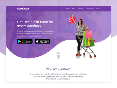 Thankucash Rewards Landing page Design