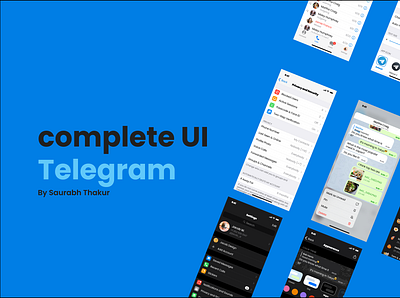 Complete Telegram UI app branding design graphic design illustration logo typography vector