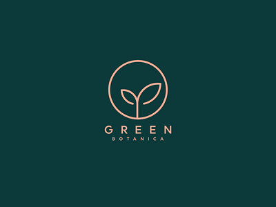 Green Botanica logo botanica logo brand design brand identity branding design graphic design logo logo design