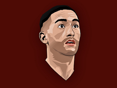 Hakim Ziyech. design football graphic design hakimziyech illustration portret procreate vector worldcup ziyech