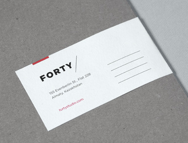 Forty Studio envelope identity