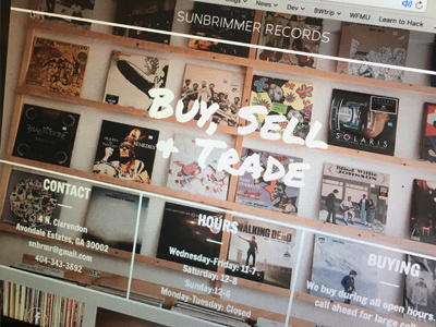 Records Store Landing Page