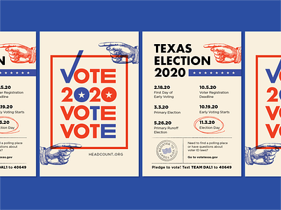 2020 Voting Flyers flyer design political register vote voting