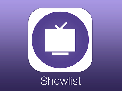 Showlist Icon app clean episodes icon ios iphone list mobile show shows tv tv shows