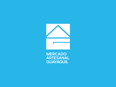 MAG (Mercado Artesanal Guayaquil) blue branding design illustrator logo