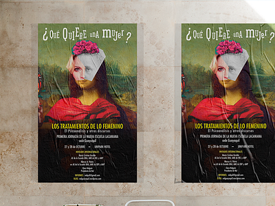 What a woman want? art collage design event frida kahlo madonna marie curie mona lisa poster woman