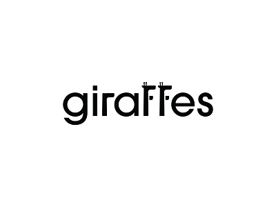 Giraffes - Typography logo experiment no.7 clever logo experiment giraffes logo simple logo typography typography logo