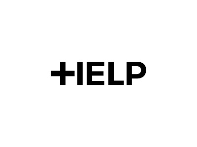 Help - Typography logo experiment no.8 clever logo experiment help logo simple logo typography typography logo
