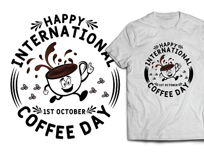 Happy International Coffee day T-shirt Design