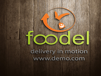 Foodel Logo with mockup