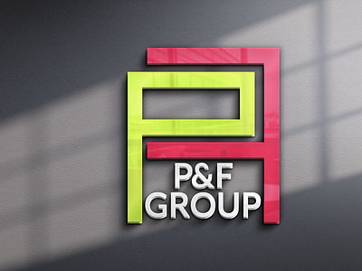 P&F Group Logo 3d animation app branding design graphic design logo logo om logo test motion graphics ui ux vector