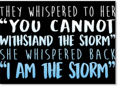 I Am The Storm Quote Cover