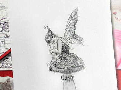 Butterfly Girl butterfly cartoon drawing girl illustration