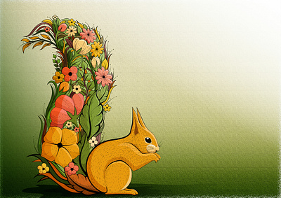 Squirrel Illustration abstract art cartoon character design digital art drawing illustration sketch squirrel squirrel illustration