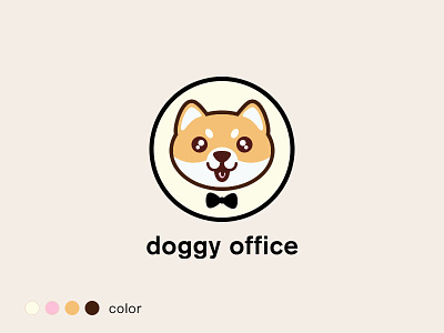 Doggy office Logo app branding design icon identity illustration logo typography vector website
