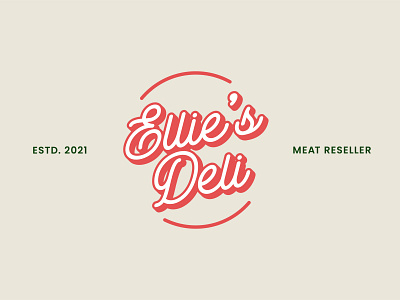 Ellie's Deli Logo branding design graphic design logo logo design meat meat branding visual identity