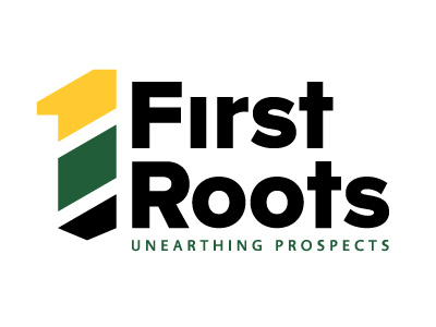 First Roots Logo clever logo creative icon drill bit first minimal logo mining negative space icon unearthing prospects