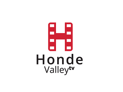 Honde Valley TV clever logo film h logo icon logo minimalist design valley