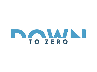 Down To Zero blue clever logo down down logo logo movement zero