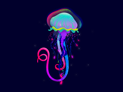 36DaysOfType 36daysoftype fish icon illustration jellyfish letter logo typography underwater