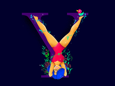 36DaysOfType 36daysoftype 36daysy exercise icon illustration letter logo nature plants typography yoga